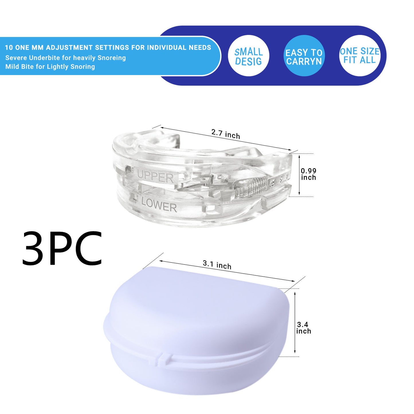 Beguz™ 3-in-1 Sleep Solution – Stop Snoring & Enjoy Deep, Peaceful Sleep
